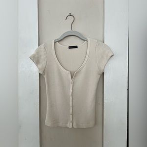 SOLD. Brandy Melville Ribbed Button Top.